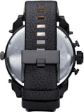 Buy Shop Diesel Big Daddy Blue Dial Black Leather Strap Watch For Men - DZ7127 USA Online