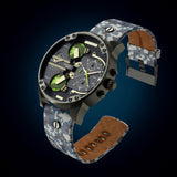 Buy Shop Diesel Big Daddy Chronograph Black Dial Black Leather Strap Watch For Men - DZ7311 USA Online