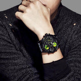 Buy Shop Diesel Big Daddy Chronograph Black Dial Black Leather Strap Watch For Men - DZ7311 USA Online