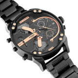 Buy Shop Diesel Big Daddy Chronograph Black Dial Black Steel Strap Watch For Men - DZ7312 USA Online