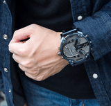 Buy Shop Diesel Daddy 2.0 Chronograph Grey Dial Blue Steel Strap Watch For Men - DZ7414 USA Online