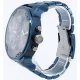 Buy Shop Diesel Daddy 2.0 Chronograph Grey Dial Blue Steel Strap Watch For Men - DZ7414 USA Online