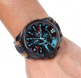 Buy Shop Diesel Mega Chief Quartz Black Dial Two Tone Leather Strap Watch For Men - DZ4305 USA Online