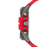 Buy Shop Diesel Mega Chief Chronograph Black Dial Red Silicone Strap Watch For Men - DZ4427 USA Online