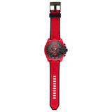 Buy Shop Diesel Mega Chief Chronograph Black Dial Red Rubber Strap Watch For Men - DZ4526 USA Online