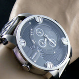 Buy Shop Diesel Little Daddy Chronograph Black Dial Silver Steel Strap Watch For Men - DZ7259 USA Online