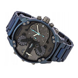 Buy Shop Diesel Daddy 2.0 Chronograph Grey Dial Blue Steel Strap Watch For Men - DZ7414 USA Online