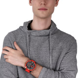 Buy Shop Diesel Mr Daddy 2.0 Chronograph Grey Dial Red Rubber Strap Watch For Men - DZ7430 USA Online