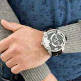 Buy Shop Diesel Little Daddy Black Dial Black Leather Strap Watch For Men - DZ7256 USA Online