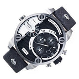 Buy Shop Diesel Little Daddy Black Dial Black Leather Strap Watch For Men - DZ7256 USA Online