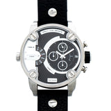 Buy Shop Diesel Little Daddy Black Dial Black Leather Strap Watch For Men - DZ7256 USA Online