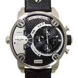 Buy Shop Diesel Little Daddy Black Dial Black Leather Strap Watch For Men - DZ7256 USA Online