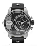 Buy Shop Diesel Little Daddy Black Dial Black Leather Strap Watch For Men - DZ7256 USA Online