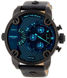 Buy Shop Diesel Little Daddy Black Dial Black Leather Strap Watch For Men - DZ7334 USA Online