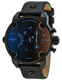 Buy Shop Diesel Little Daddy Black Dial Black Leather Strap Watch For Men - DZ7334 USA Online