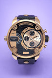 Buy Shop Diesel Little Daddy Black & Gold Dial Black Leather StrapWatch For Men - DZ7282 USA Online