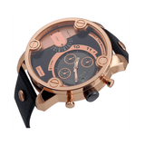 Buy Shop Diesel Little Daddy Black & Gold Dial Black Leather StrapWatch For Men - DZ7282 USA Online