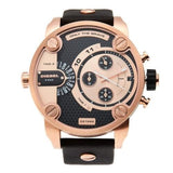 Buy Shop Diesel Little Daddy Black & Gold Dial Black Leather StrapWatch For Men - DZ7282 USA Online