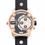 Buy Shop Diesel Little Daddy Black & Gold Dial Black Leather StrapWatch For Men - DZ7282 USA Online
