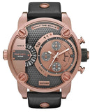 Buy Shop Diesel Little Daddy Black & Gold Dial Black Leather StrapWatch For Men - DZ7282 USA Online