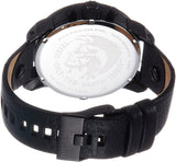 Buy Shop Diesel Little Daddy Blue Dial Black Leather Strap Watch For Men - DZ7257 USA Online