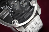 Buy Shop Diesel Little Daddy Chronograph Black Dial Silver Steel Strap Watch For Men - DZ7259 USA Online