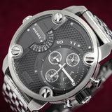 Buy Shop Diesel Little Daddy Chronograph Black Dial Silver Steel Strap Watch For Men - DZ7259 USA Online