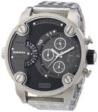 Buy Shop Diesel Little Daddy Chronograph Black Dial Silver Steel Strap Watch For Men - DZ7259 USA Online