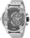 Buy Shop Diesel Little Daddy Chronograph Black Dial Silver Steel Strap Watch For Men - DZ7259 USA Online