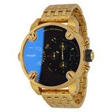 Buy Shop Diesel Mr Daddy Blue Dial Gold Steel Strap Watch For Men - DZ7347 USA Online