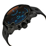 Buy Shop Diesel Little Daddy Black Dial Black Leather Strap Watch For Men - DZ7334 USA Online