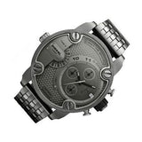 Buy Shop Diesel Little Daddy Dual Time Chronograph Grey Dial Stainless Steel Strap Watch For Men - DZ7263 USA Online