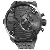 Buy Shop Diesel Little Daddy Dual Time Chronograph Grey Dial Stainless Steel Strap Watch For Men - DZ7263 USA Online