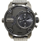 Buy Shop Diesel Little Daddy Dual Time Chronograph Grey Dial Stainless Steel Strap Watch For Men - DZ7263 USA Online