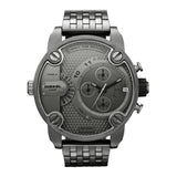 Buy Shop Diesel Little Daddy Dual Time Chronograph Grey Dial Stainless Steel Strap Watch For Men - DZ7263 USA Online