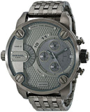 Buy Shop Diesel Little Daddy Dual Time Chronograph Grey Dial Stainless Steel Strap Watch For Men - DZ7263 USA Online