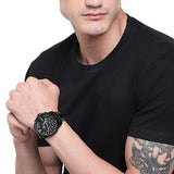 Buy Shop Diesel Mega Chief Chronograph Black Dial Black Steel Strap Watch For Men - DZ4283 USA Online
