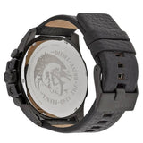 Buy Shop Diesel Mega Chief Chronograph Black Dial Black Leather Strap Watch For Men - DZ4291 USA Online