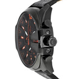 Buy Shop Diesel Mega Chief Chronograph Black Dial Black Leather Strap Watch For Men - DZ4291 USA Online