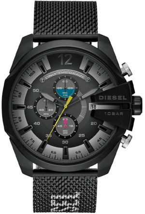 Buy Shop Diesel Mega Chief Chronograph Black Dial Black Mesh Bracelet Watch For Men - DZ4514 USA Online