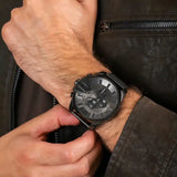 Buy Shop Diesel Mega Chief Chronograph Black Dial Black Mesh Strap Watch For Men - DZ4527 USA Online