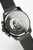 Buy Shop Diesel Mega Chief Chronograph Black Dial Black Mesh Strap Watch For Men - DZ4527 USA Online
