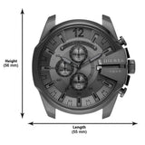 Buy Shop Diesel Mega Chief Chronograph Black Dial Black Mesh Strap Watch For Men - DZ4527 USA Online