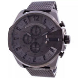 Buy Shop Diesel Mega Chief Chronograph Black Dial Black Mesh Strap Watch For Men - DZ4527 USA Online