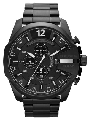 Buy Shop Diesel Mega Chief Chronograph Black Dial Black Steel Strap Watch For Men - DZ4283 USA Online