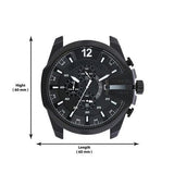 Buy Shop Diesel Mega Chief Chronograph Black Dial Black Steel Strap Watch For Men - DZ4283 USA Online