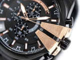 Buy Shop Diesel Mega Chief Chronograph Black Dial Black Steel Strap Watch For Men - DZ4309 USA Online