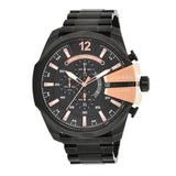 Buy Shop Diesel Mega Chief Chronograph Black Dial Black Steel Strap Watch For Men - DZ4309 USA Online