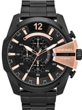 Buy Shop Diesel Mega Chief Chronograph Black Dial Black Steel Strap Watch For Men - DZ4309 USA Online