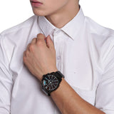 Buy Shop Diesel Mega Chief Chronograph Black Dial Black Steel Strap Watch For Men - DZ4318 USA Online